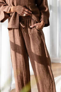 Loungewear Linen Pants | Clay