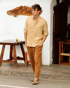 Men's Linen Pants | Cinnamon