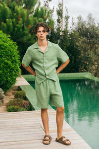 All Mens Fashion: Lennox Linen Set | Matcha Green