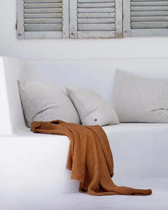 Bathroom: Linen Waffle Towel set | Cinnamon