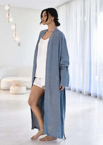 Bathroom: Linen Robe | Blue