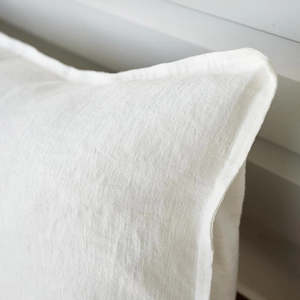 Linen Lumbar Cushion | White- 120cm
