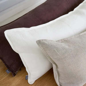 Linen Lumbar Cushion | Natural- 120cm