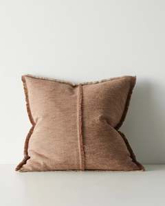 New Velvet Knot Cushions: Adela Cushion - Rust