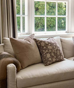 Velvet Cushion Cover ~ Beige