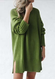 Knitwear: Turtleneck Sweater | Green