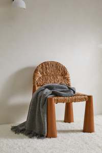 Throws Blankets: Charcoal Throw Blanket - 100% New Zealand Wool