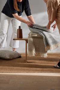 Throws Blankets: Fog Throw Blanket - 100% New Zealand Wool