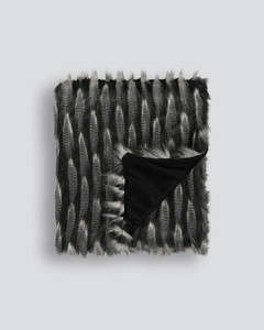 Estelle Faux Fur Throw - Charcoal