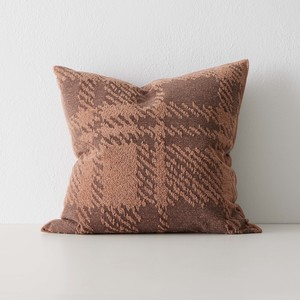 Checkers Cushion: Sienne Cushion in Earth