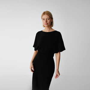 The Nakko Linen Dress in Black