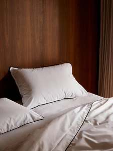 Dark Moody: Grosgrain Pillowcases – Black Trim