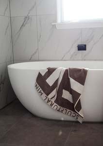 Bath Towels: Minimal Bath Towel Latte/Off White