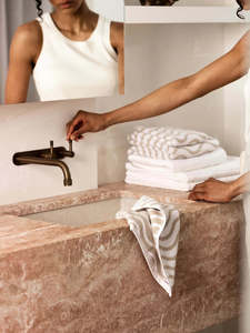 Hand Towels: Wave Towels | Natural -30% OFF