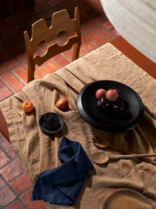 Kitchen: French Linen Table Cloth in Toffee - 25% OFF