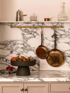 Serveware Trays: Iron Pedestal | Olive