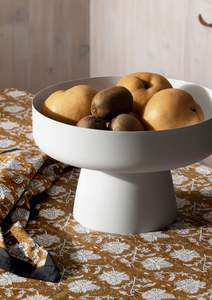 Serveware Trays: Iron Pedestal | Chalk