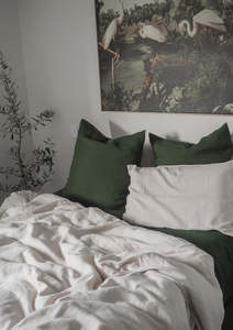 King Single Bed Linen Online Nz: Linen Duvet Cover || Soft Taupe