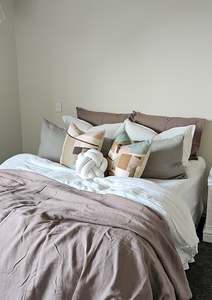 King Single Bed Linen Online Nz: Linen Duvet Cover || Musk