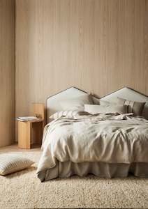 French Flax Linen Duvet Cover || Bone