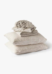 Natural Striped Linen Sheet Set | Oeko-Tex® certified