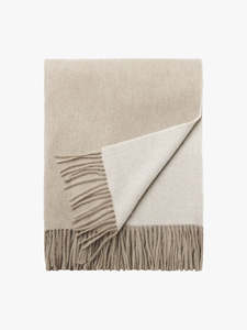 Australian Wool Throw ~ Oatmeal/Chalk