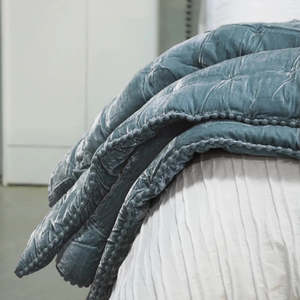 Cruz Velvet Comforter | Ocean