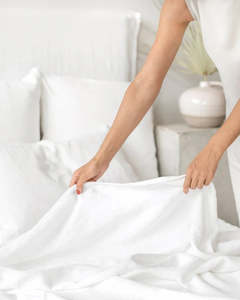 Sheet Sets Linen: Linen Sheet Set | Pure White - Oeko-Tex®