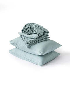 Linen Sheet Set | Dusty blue