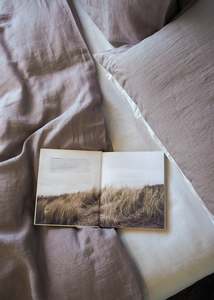 Linen Flat Sheets: Soft Taupe Linen Flat Sheet