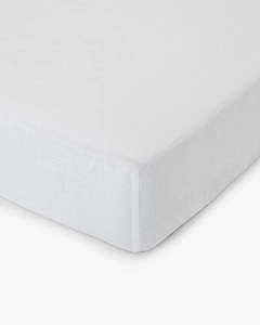 Linen Fitted Sheet: Linen Fitted Sheet | White