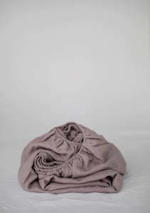 Linen Fitted Sheet: Musk Linen Fitted Sheet | Made in Europe