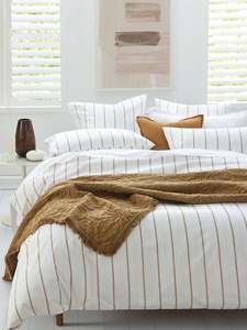 Quick Order: Cape Cod Stripe Duvet Cover Set – Ochre