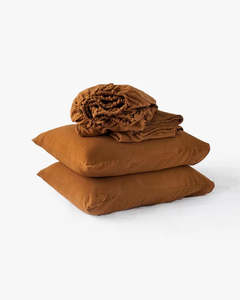 Euros: Linen Pillowcases | Tobacco