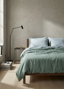 Duvet Covers: Linen Duvet Cover Set | Seagrass