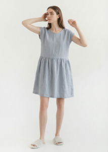 Dresses: Yukon Linen Dress | Pale Blue