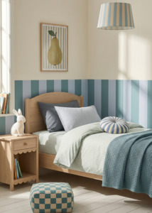 Cotton: Childrens Duvet Cover | Sage Gingham