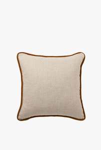 Cushions Patterns Stripes: The Tailored Edge Cushion | Natural & Toffee
