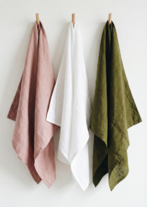 Linen Tea Towels 3 pack - Made in NZ