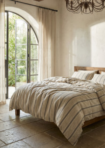 Hand: Capri Stripe Duvet Cover | Natural