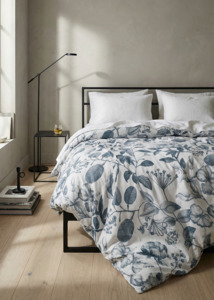 White Natural: Botanical Duvet Cover Set – Bluestone