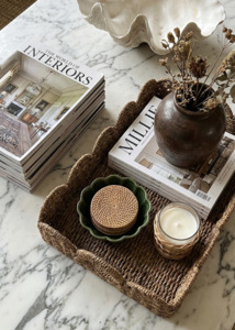 Homewares: Seagrass Scallop Trays