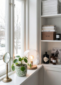 Homewares: Aged Green Leaf Planter - 15cm