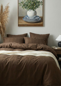 The Cocoa Grid Duvet Set