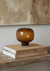 Glass Vase -Amber