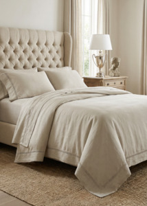 French Flax Linen Duvet Cover - Sand