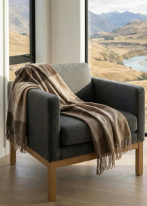 Lodge Lambswool Throw Mocha