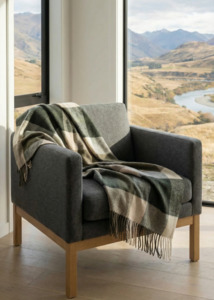 Cushions Throws: Lodge Lambswool Throw Ivy