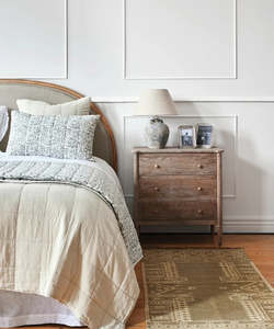 Stonewash Bed Cover in Ecru