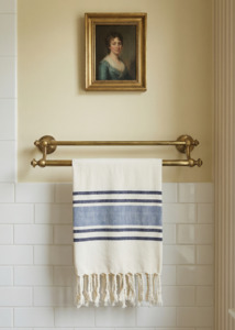 Striped hammam towel, Blue